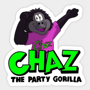 Chaz The Party Gorilla logo Sticker